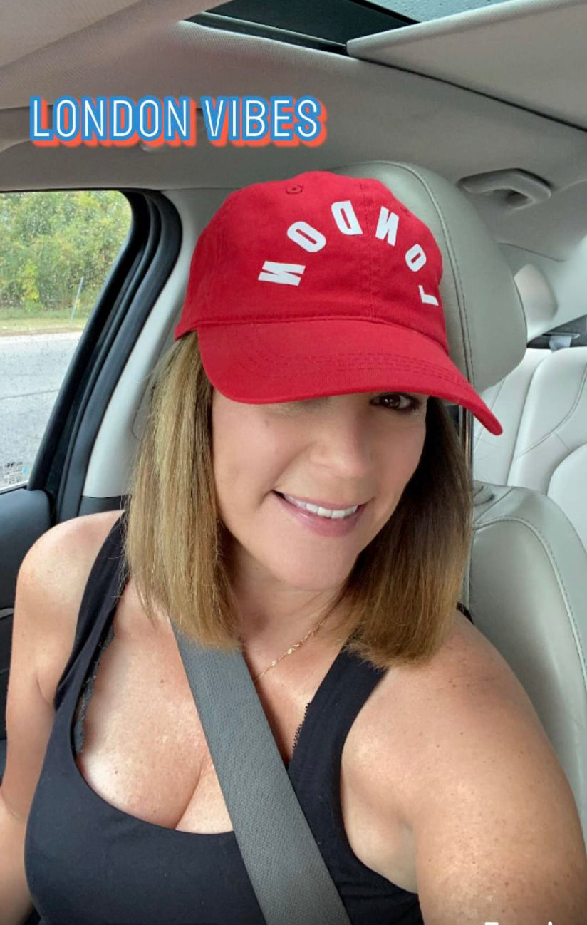 Red London Skye Baseball Cap