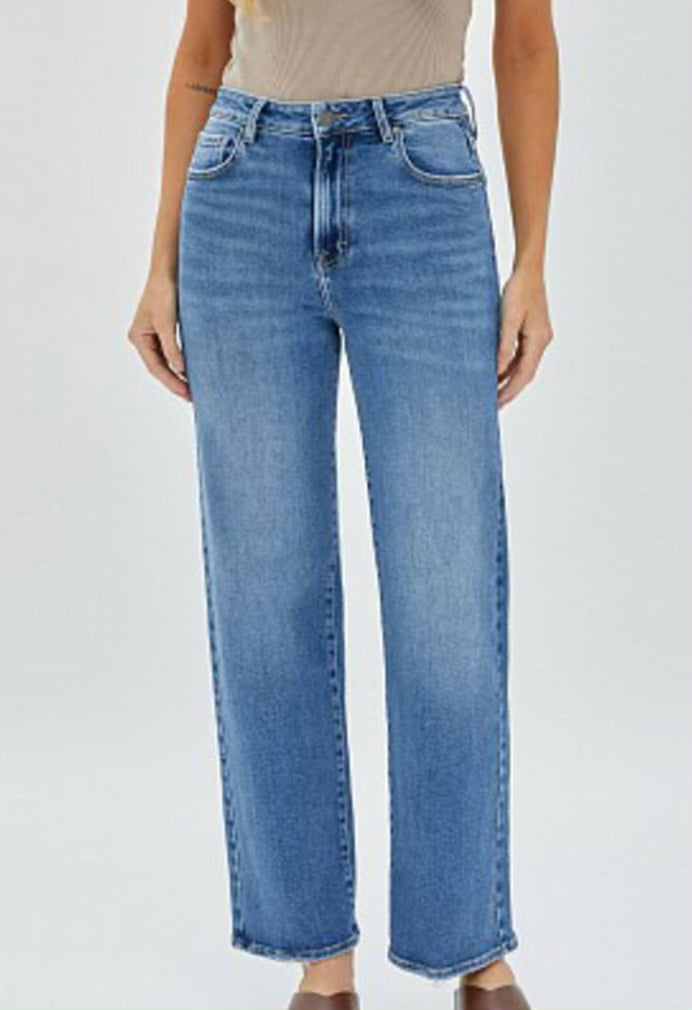 Callie Medium Wash Wide Leg Hidden Denim