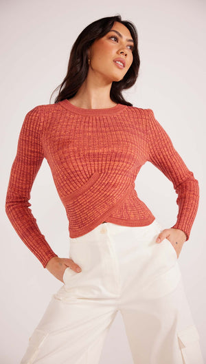 MinkPink Raphael Twist Knit Top