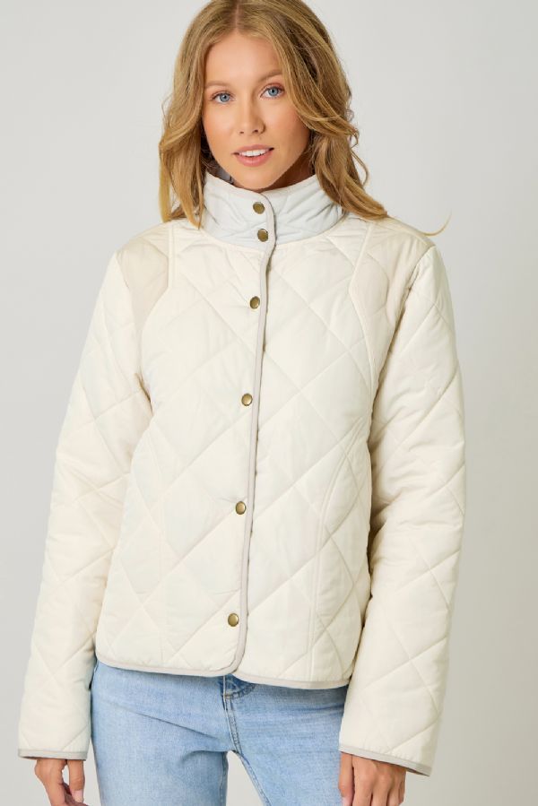 Color Blocked Puffer Jacket