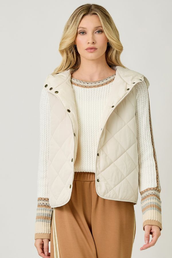 Quilted Hoodie Puffer Vest