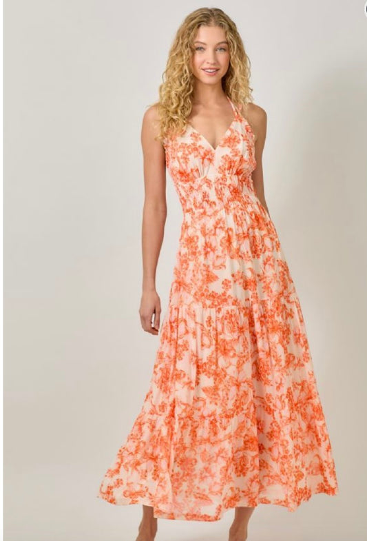 Georgia Maxi Floral Print Dress