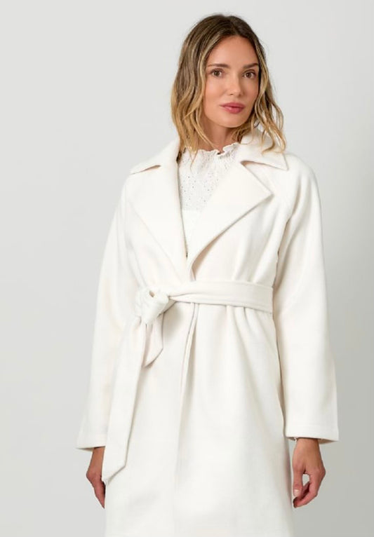 Amanda White Tie Coat