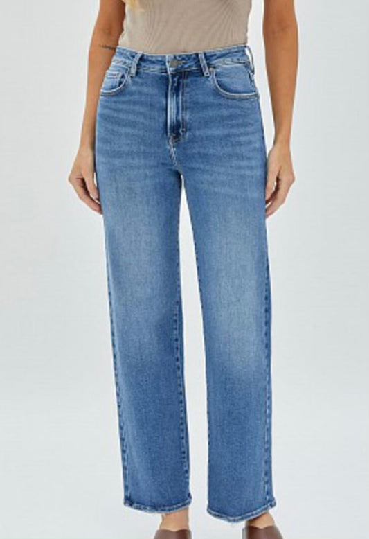 Callie Medium Wash Wide Leg Hidden Denim