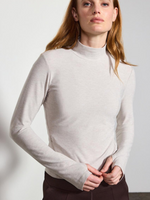 MPG Explore Recycled Polyester High Mock Neck Long Sleeve Fitted Top