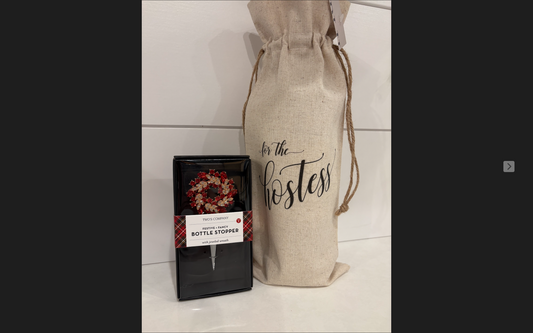 Festive + Fancy Bottle Stopper - Red