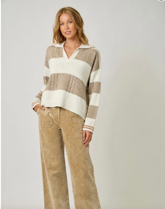 Striped Knit Pull-Over